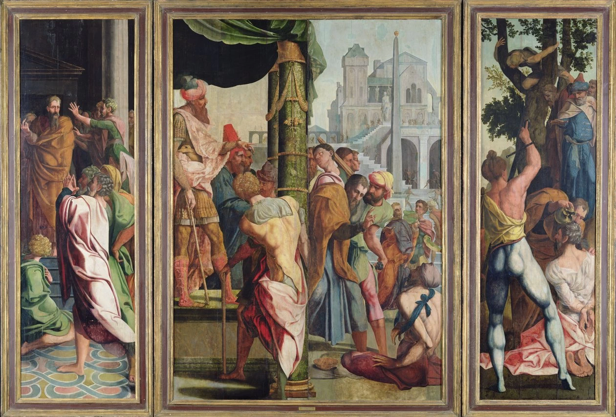 Il Sermone, l'Arresto e il Martirio di San Giacomo il Maggiore, dal Polittico di Santo Stefano e San Giacomo il Maggiore